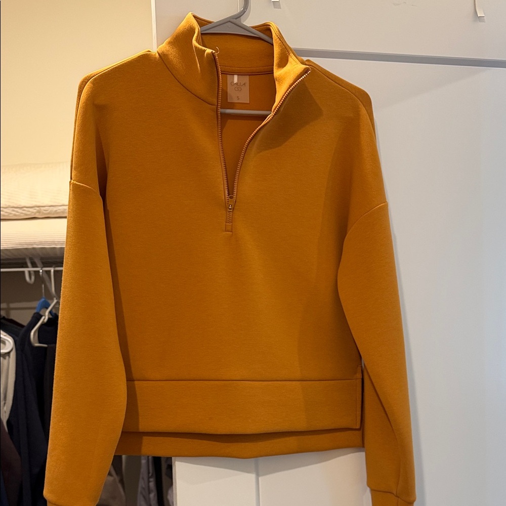 Calia Soft Scuba Quarter-Zip Sweater Size S